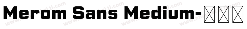Merom Sans Medium字体转换